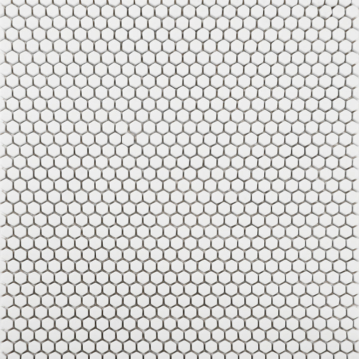 Cloud, Hexagon Mosaic Tile | GLSGEOSOLIDCLOU | Geometro Glass Tile