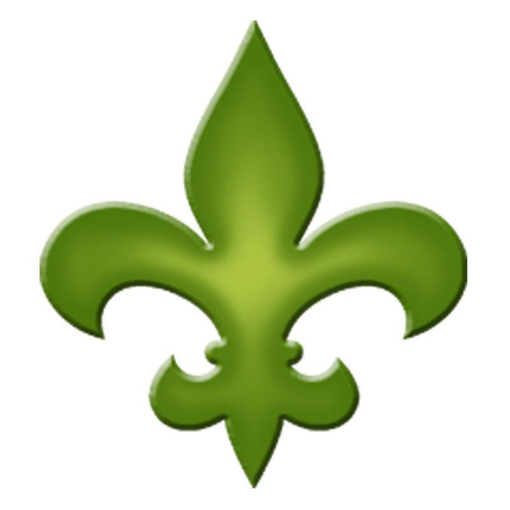 CM-FLS1-4GR Fleur De Lis Step Marker - Green (Set of 3) Custom Mosaics