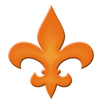 CM-FLS1-4OR Fleur De Lis Step Marker - Orange (Set of 3) Custom Mosaics