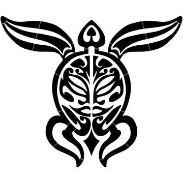 Tribal Turtle - Black | CM-TT1-18BK | Pool Mosaic by Custom Mosaics