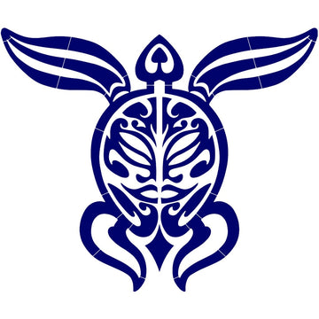 Tribal Turtle - Blue | CM-TT1-18BL | Pool Mosaic by Custom Mosaics