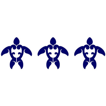 Tribal Turtle Step Marker - Blue (Set of 3) | CM-TTS1-4BL | Pool Mosai…