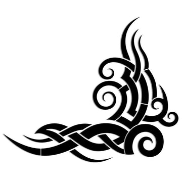 CS-TW1R-34BK Tribal Wave Reverse - Black Custom Mosaics