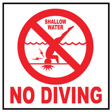 Single 6" x 6" Message Markers - Safety Markers for Pools