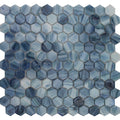 Tanzanite, Hexagon Mosaic - Glass Tile - FINAL SALE