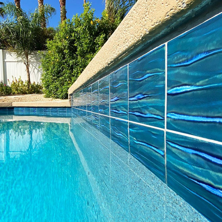 Aqua Jade, 6" x 6" Porcelain Tile | KAWA-52 | Fujiwa Pool Tile