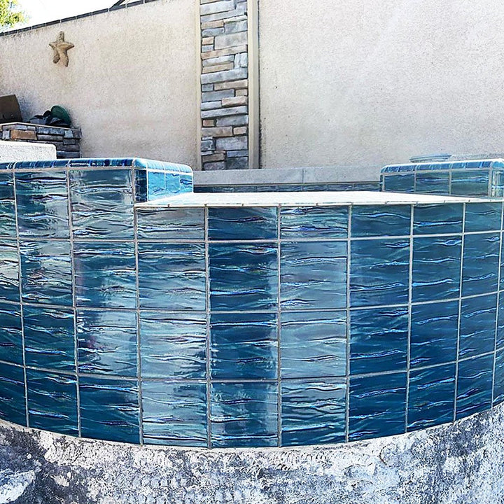 Aqua Jade, 6" x 6" Porcelain Tile | KAWA-52 | Fujiwa Pool Tile