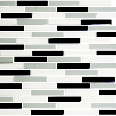 White-Gray-Black, 1/2" x 3-1/4" | LOMBO-885 | Porcelain Pool Tile