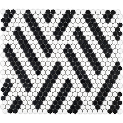 Vintage, Hexagon Mosaic Tile | GLSGEOMISSVINT | Geometro Glass Tile