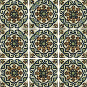 Maioliche 11, 6" x 6" Porcelain Pool Tile | CVLMAIOLICHE11 | Aquatica