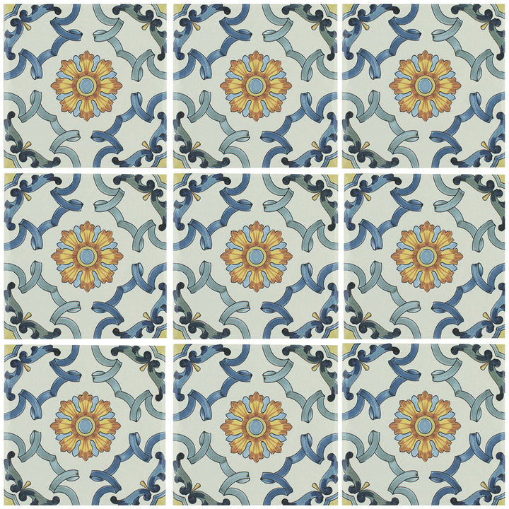 Maioliche 3, 6" x 6" Porcelain Pool Tile | CVLMAIOLICHE3 | Aquatica