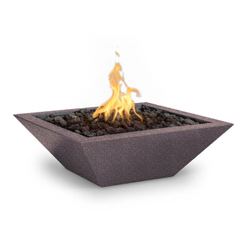 Maya 24" Square Metal Fire Bowl | The Outdoor Plus Fire Feature - Copper Vein
