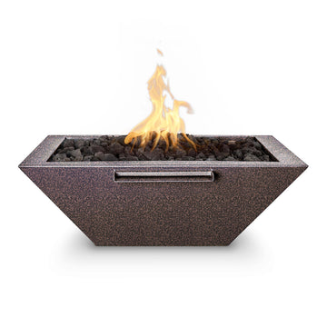 Maya 30" Square Fire and Water Bowl, Powder Coated Metal | The Outdoor Plus - Copper vein