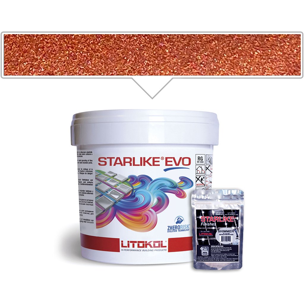 Rust Colored Grout | Litokol Starlike Metallic Epoxy Tile Grout