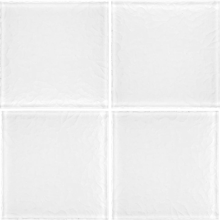 White 6" x 6" Glass Pool Tile | MS866W2 | AquaBlu Mosaics