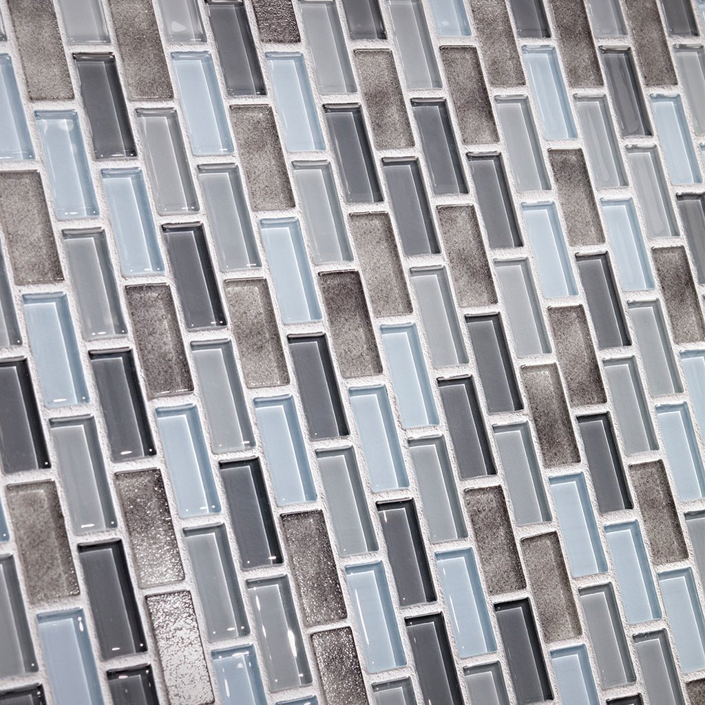 Oyster Natural, 3/4" x 15/8" Glass Pool Tile Murrine Mosaics