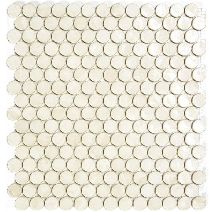 Chestnut 1 Barrels, 6/8" Glass Penny Round Tile by SICIS