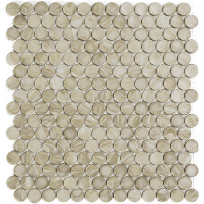 Chestnut 2 Barrels, 6/8" Glass Penny Round Mosaic by SICIS
