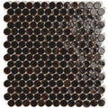 Chestnut 4 Barrels, 6/8" - Glass Penny Round Mosaic