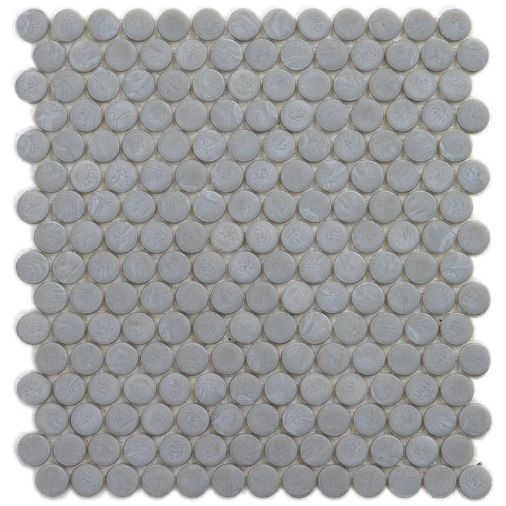 Slate Barrels, 6/8" Glass Penny Round Mosaic | Pool Tile by SICIS