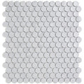 Titanium 0 Barrels, 6/8" - Glass Penny Round Mosaic