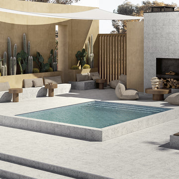 Naturale Carrara 24" x 24" 2CM | Outdoor Porcelain Pavers