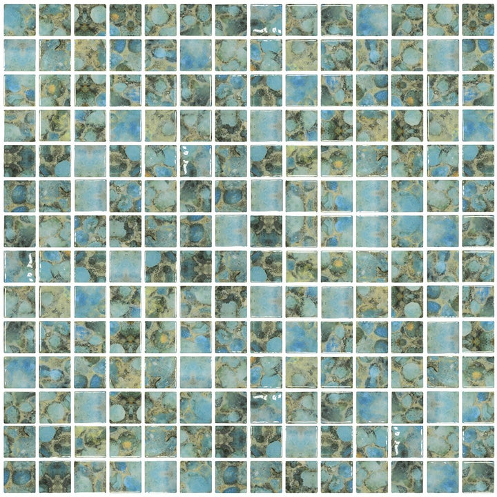 Rodas, 1" x 1" Mosaic Tile | ONIVANGRODAS1 | Aquatica Glass Pool Tile