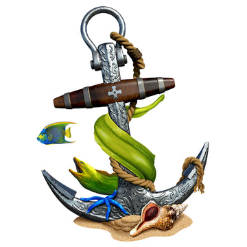 PORC-AC87	Anchor and Eel	| Custom Mosaics Pool Mosaic