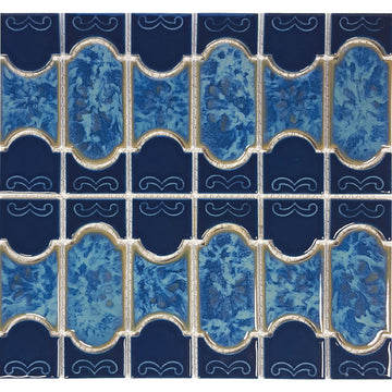 POWPLBUE40PT Aquatica Caribbean Blue, 6" x 6" - Porcelain Pool Tile