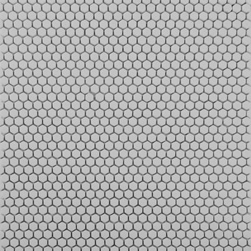 Smoke, Hexagon Mosaic Tile | GLSGEOSOLIDSMOK | Geometro Glass Tile