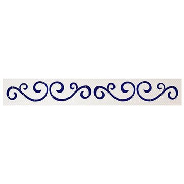 SMSWIBLU Step Markers - Swirl Blue Artistry in Mosaics