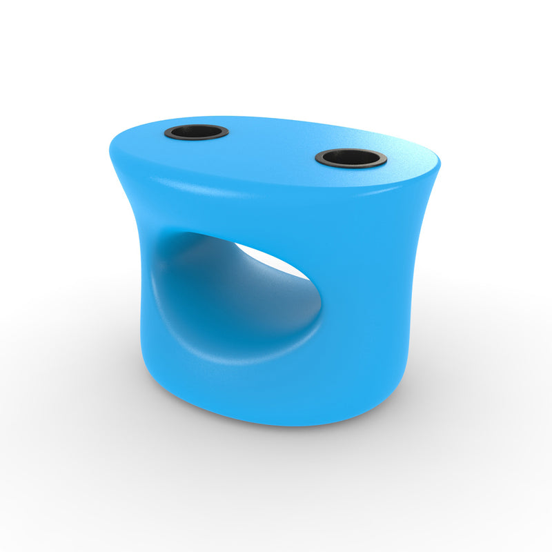 SPL22101T1LBBL	Amped Stool/Table with Black Cupholders, Light Blue - Pool Accessory