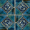 Oyster Blue, 6" x 6" Deco - Porcelain Pool Tile