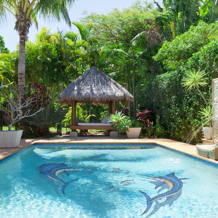 Tuna Reverse w/Shadow | PORC-TN42R/SH | Pool Mosaic