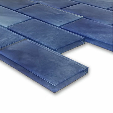 Stratus Blue, 2" x 4" Glass Subway Tile | GS84896B1 | AquaBlu Mosaics