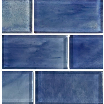 Stratus Blue, 2" x 4" Glass Subway Tile | GS84896B1 | AquaBlu Mosaics