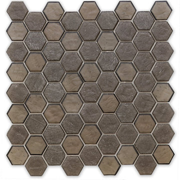 Superior Hexagon Glass Mosaic Tile by American Glass Mosaics