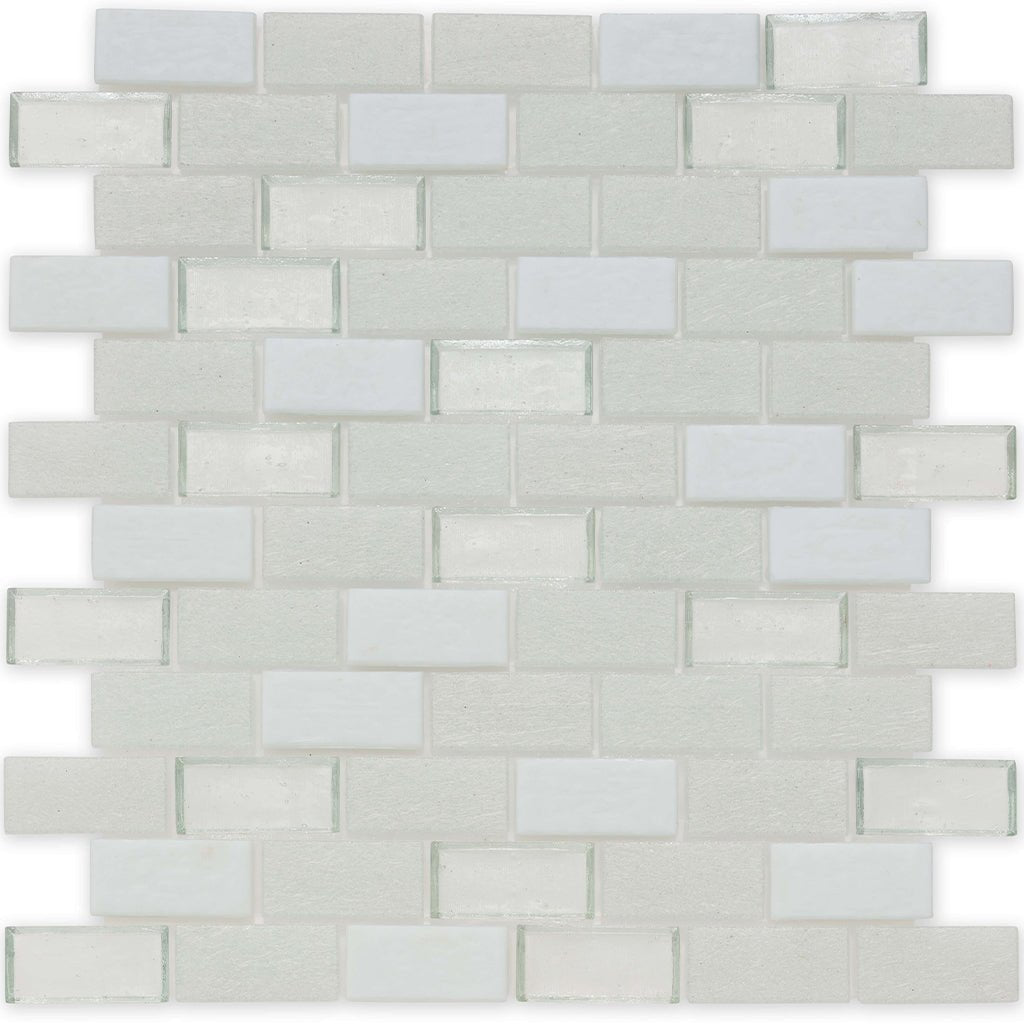 Snowfall, 1" x 2" Glass Mosaic Tile E12SNOWXXB American Glass