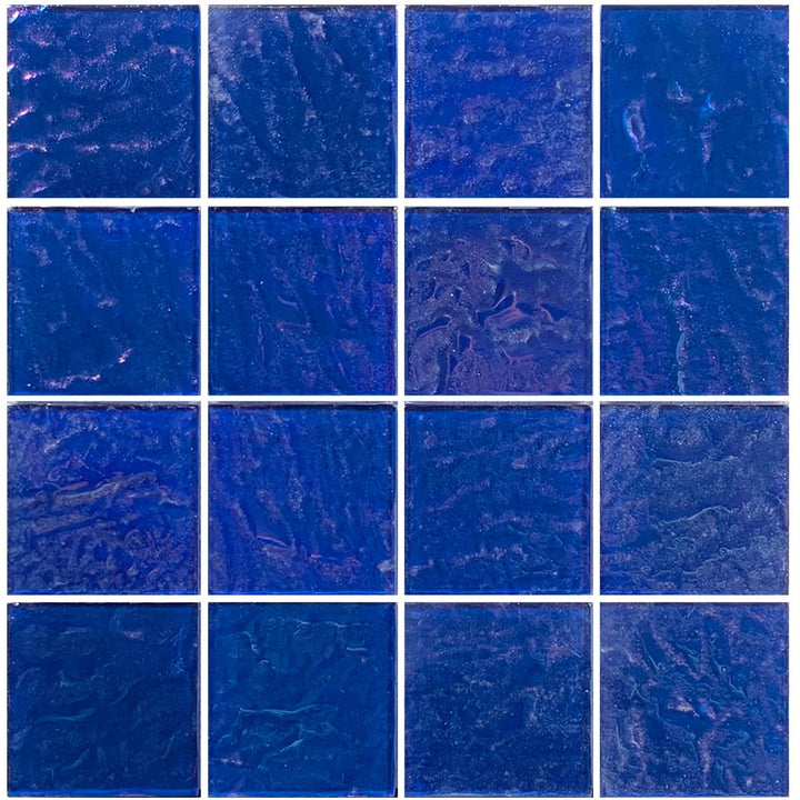 Piazza Series Cobalt 3" x 3" Glass Tile | TRMPIAZCOBALTEX3 | Tesoro Mosaic Tile
