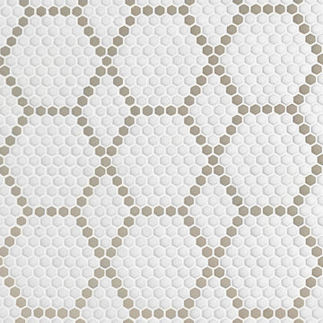 Tulle Country, Hexagon Mosaic Tile | Geometro Glass Tile