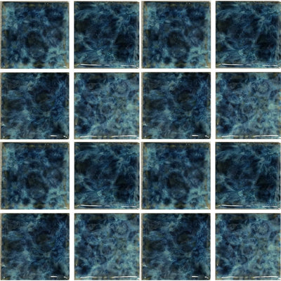 VENIZ-346 - Ocean Blue, 3" x 3" - Porcelain Pool Tile - Fujiwa