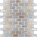 Grey, 1" x 2" Mosaic - Glass Tile - FINAL SALE