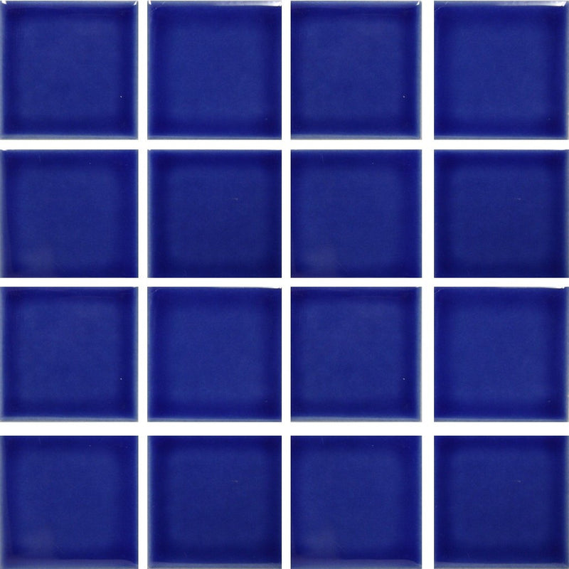 Electric Blue, 3" x 3" - Porcelain Pool Tile