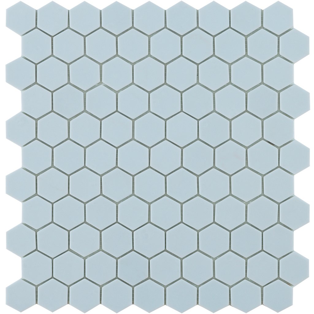 Matte Light Blue Hexagon Tile | H35925M | Vidrepur Glass Tile – AquaBlu ...