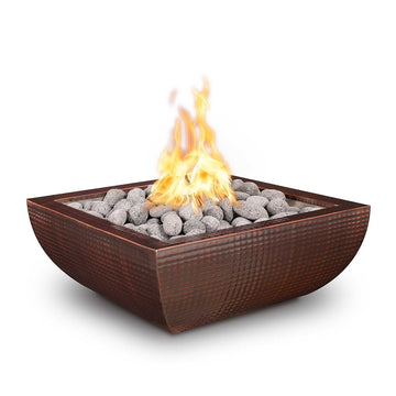 Avalon Square Fire Bowl, Copper - Fire Feature