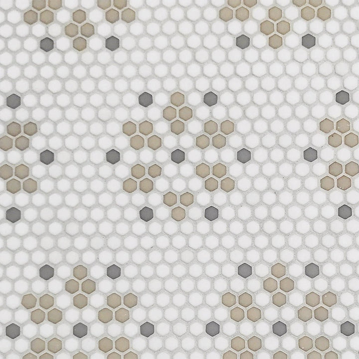 Bayeux Country, Hexagon Mosaic Tile | Geometro Glass Tile