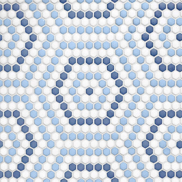 Belfort Coastal, Hexagon Mosaic Tile | Geometro Glass Tile