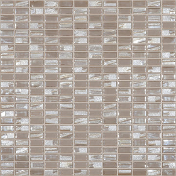 BIJOU COFFEE Mini Brick Coffee/Brown Mix Colors 354M-354L, 1/2" x 1" - Glass Tile