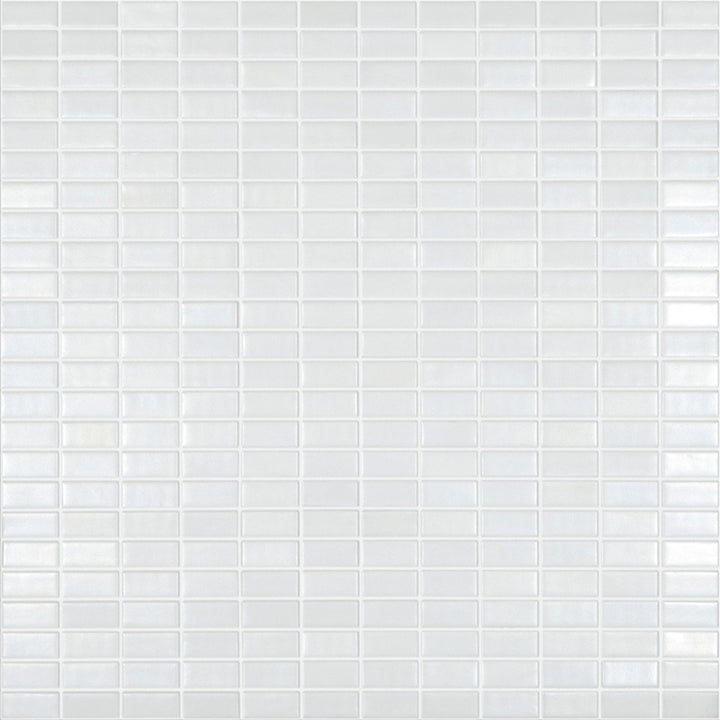BIJOU SATIN Mini Brick White Color 350L, 1/2" x 1" - Glass Tile