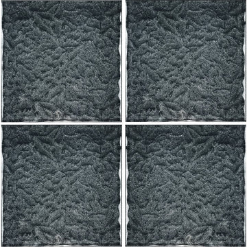 Artistry in Mosaics Moonscape Series Black 6" x 6" Glass Pool Tile | MS866K1 | AquaBlu Mosaics